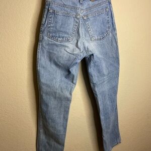 Vintage Perry Ellis High Rise Mom Jeans Women’s Size 28 Light Wash 100% Cotton
